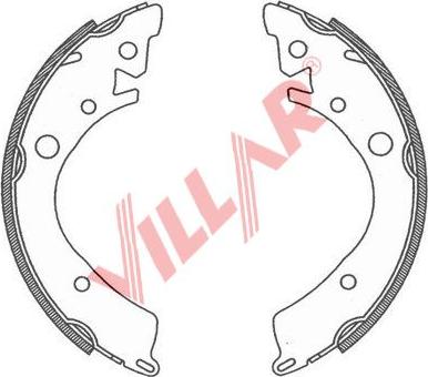 Villar 629.0802 - Комплект тормозных колодок, барабанные autospares.lv