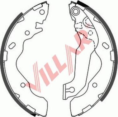 Villar 629.0819 - Комплект тормозных колодок, барабанные autospares.lv