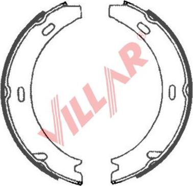 Villar 629.0887 - Комплект тормозов, ручник, парковка autospares.lv