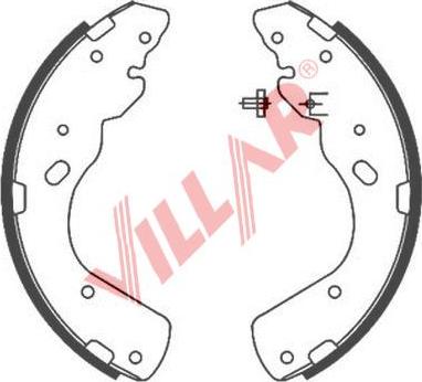 Villar 629.0834 - Комплект тормозных колодок, барабанные autospares.lv