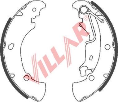 Villar 629.0838 - Комплект тормозных колодок, барабанные autospares.lv