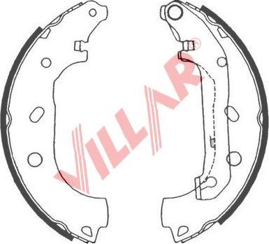 Villar 629.0823 - Комплект тормозных колодок, барабанные autospares.lv