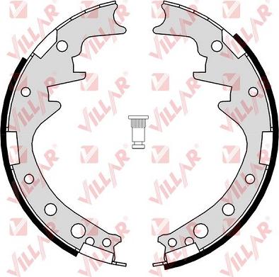 Villar 629.0392 - Комплект тормозных колодок, барабанные autospares.lv