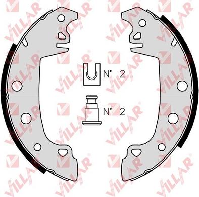 Villar 629.0353 - Комплект тормозных колодок, барабанные autospares.lv