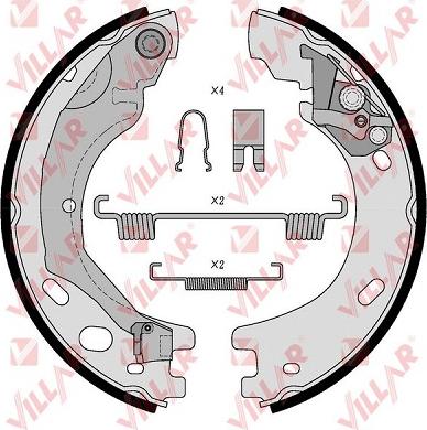 Villar 629.0287 - Комплект тормозов, ручник, парковка autospares.lv