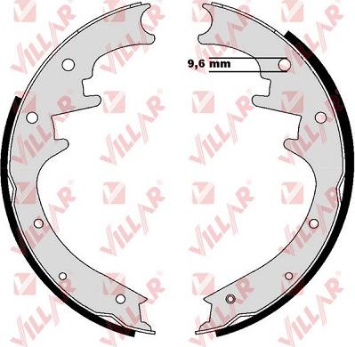 Villar 629.0278 - Комплект тормозных колодок, барабанные autospares.lv