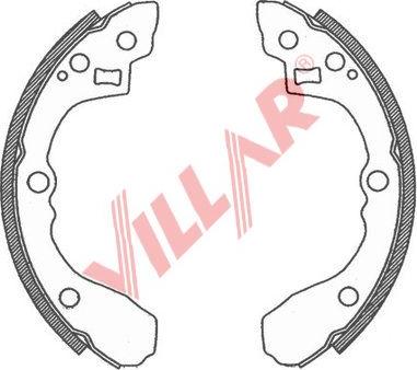 Villar 629.0790 - Комплект тормозных колодок, барабанные autospares.lv