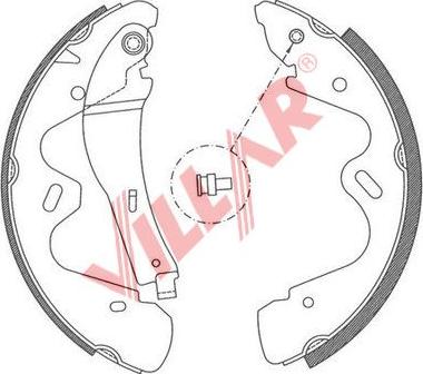 Villar 629.0798 - Комплект тормозных колодок, барабанные autospares.lv