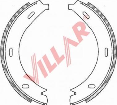 Villar 629.0793 - Комплект тормозов, ручник, парковка autospares.lv