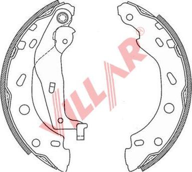 Villar 629.0792 - Комплект тормозных колодок, барабанные autospares.lv