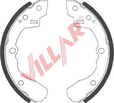 Villar 629.0743 - Комплект тормозных колодок, барабанные autospares.lv