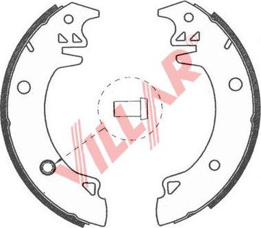 Villar 629.0755 - Комплект тормозных колодок, барабанные autospares.lv