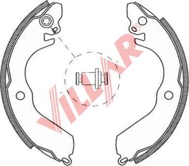 Villar 629.0750 - Комплект тормозных колодок, барабанные autospares.lv