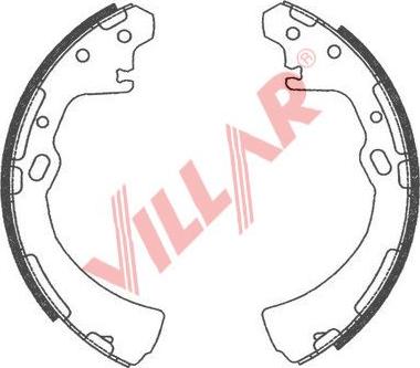 Villar 629.0751 - Комплект тормозных колодок, барабанные autospares.lv