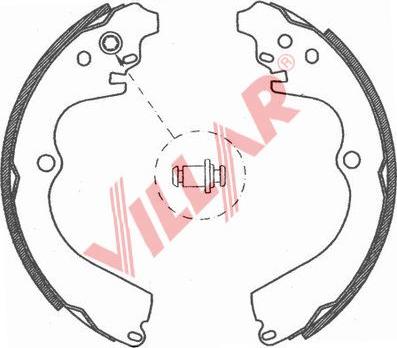 Villar 629.0766 - Комплект тормозных колодок, барабанные autospares.lv