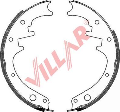 Villar 629.0761 - Комплект тормозных колодок, барабанные autospares.lv