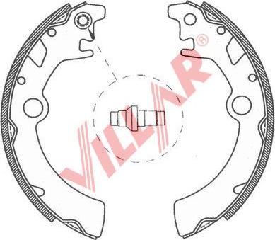 Villar 629.0768 - Комплект тормозных колодок, барабанные autospares.lv