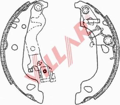 Villar 629.0709 - Комплект тормозных колодок, барабанные autospares.lv