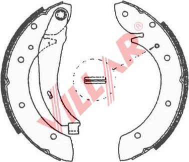 Villar 629.0705 - Комплект тормозных колодок, барабанные autospares.lv