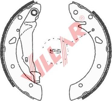 Villar 629.0706 - Комплект тормозных колодок, барабанные autospares.lv