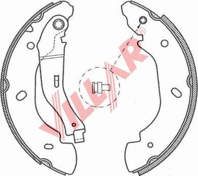 Villar 629.0719 - Комплект тормозных колодок, барабанные autospares.lv