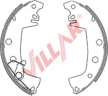 Villar 629.0715 - Комплект тормозных колодок, барабанные autospares.lv