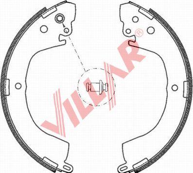 Villar 629.0718 - Комплект тормозных колодок, барабанные autospares.lv