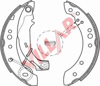 Villar 629.0785 - Комплект тормозных колодок, барабанные autospares.lv