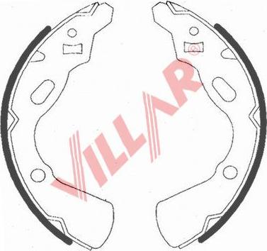 Villar 629.0737 - Комплект тормозных колодок, барабанные autospares.lv