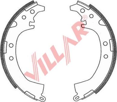 Villar 629.0776 - Комплект тормозных колодок, барабанные autospares.lv