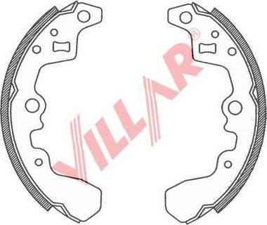 Villar 629.0773 - Комплект тормозных колодок, барабанные autospares.lv