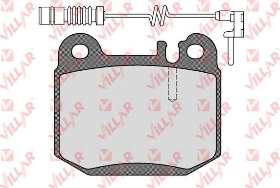 Villar 626.0901A - Тормозные колодки, дисковые, комплект autospares.lv