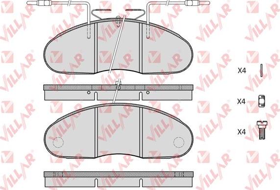 Villar 626.0976 - Тормозные колодки, дисковые, комплект autospares.lv