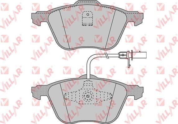 Villar 626.0971 - Тормозные колодки, дисковые, комплект autospares.lv