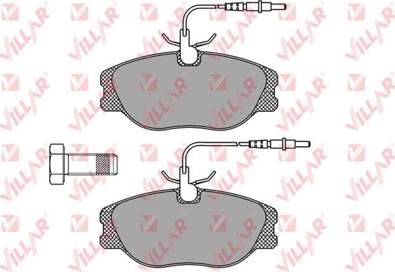 Villar 626.0498 - Тормозные колодки, дисковые, комплект autospares.lv