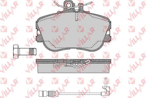 Villar 626.0492A - Тормозные колодки, дисковые, комплект autospares.lv