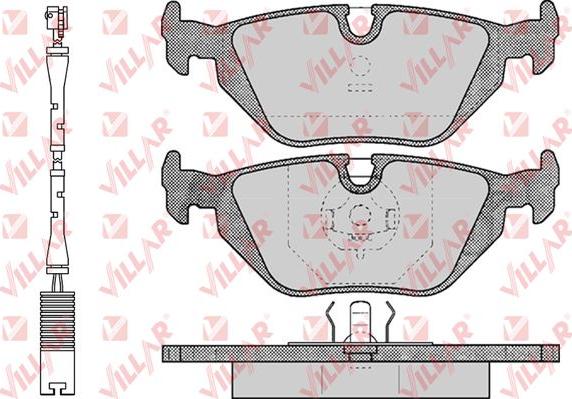 Villar 626.0463A - Тормозные колодки, дисковые, комплект autospares.lv