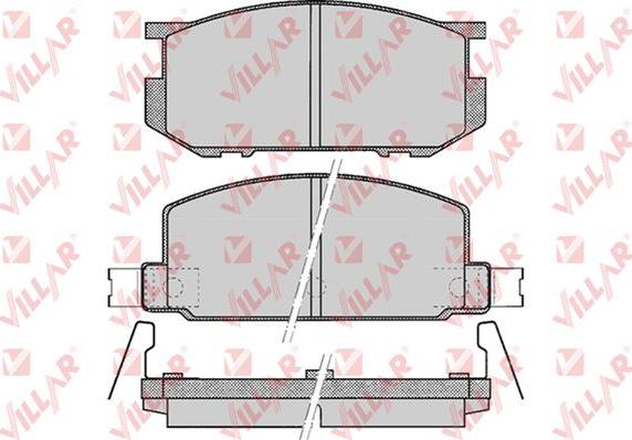 Villar 626.0467 - Тормозные колодки, дисковые, комплект autospares.lv