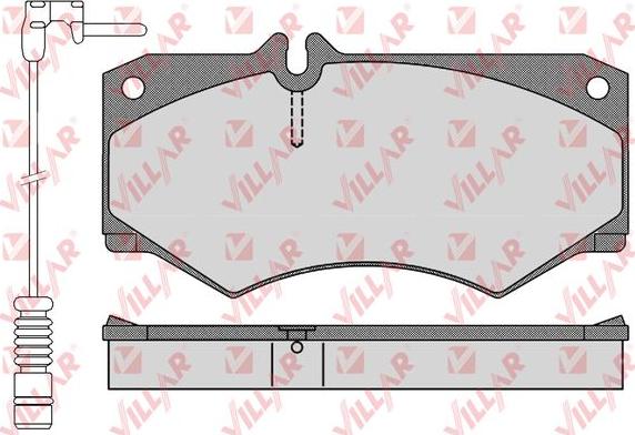 Villar 626.0408A - Тормозные колодки, дисковые, комплект autospares.lv