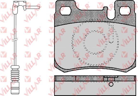 Villar 626.0485A - Тормозные колодки, дисковые, комплект autospares.lv