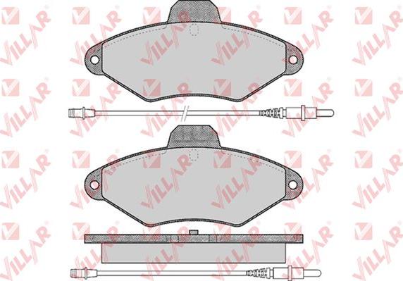 Villar 626.0487 - Тормозные колодки, дисковые, комплект autospares.lv
