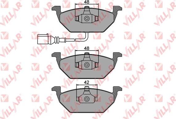 Villar 626.0692 - Тормозные колодки, дисковые, комплект autospares.lv