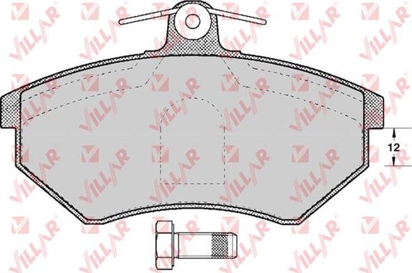 Villar 626.0600 - Тормозные колодки, дисковые, комплект autospares.lv