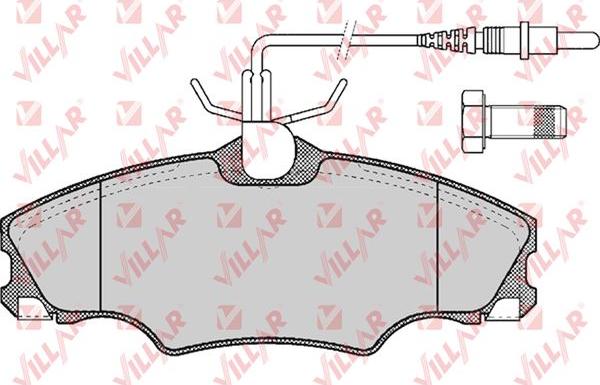 Villar 626.0619 - Тормозные колодки, дисковые, комплект autospares.lv