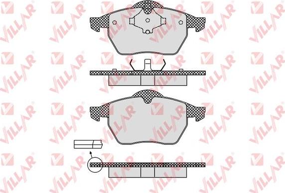 Villar 626.0639 - Тормозные колодки, дисковые, комплект autospares.lv