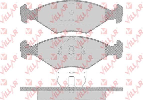 Villar 626.0632 - Тормозные колодки, дисковые, комплект autospares.lv