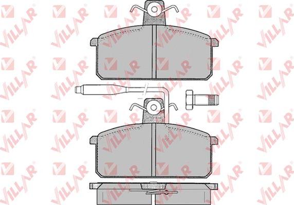 Villar 626.0099 - Тормозные колодки, дисковые, комплект autospares.lv