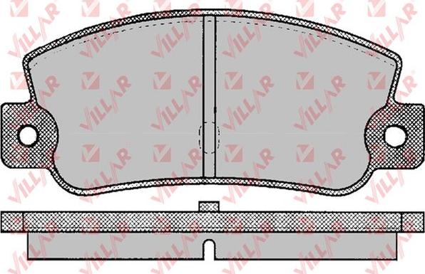 Villar 626.0095 - Тормозные колодки, дисковые, комплект autospares.lv