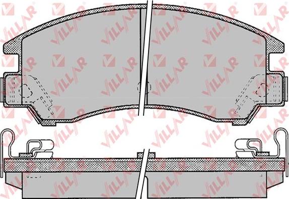 Villar 626.0047 - Тормозные колодки, дисковые, комплект autospares.lv