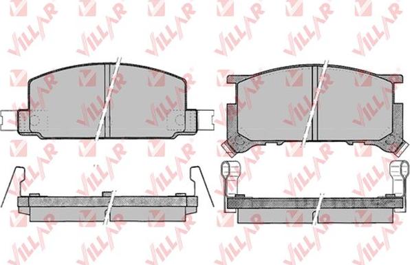 Villar 626.0050 - Тормозные колодки, дисковые, комплект autospares.lv